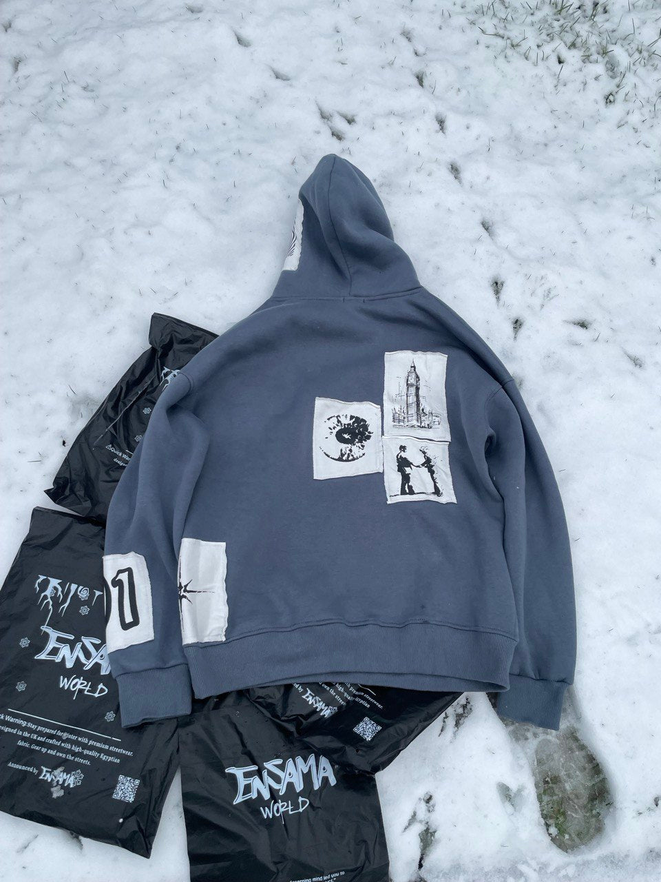 ENSAMA TICKET HOODIE [SLATE BLUE]