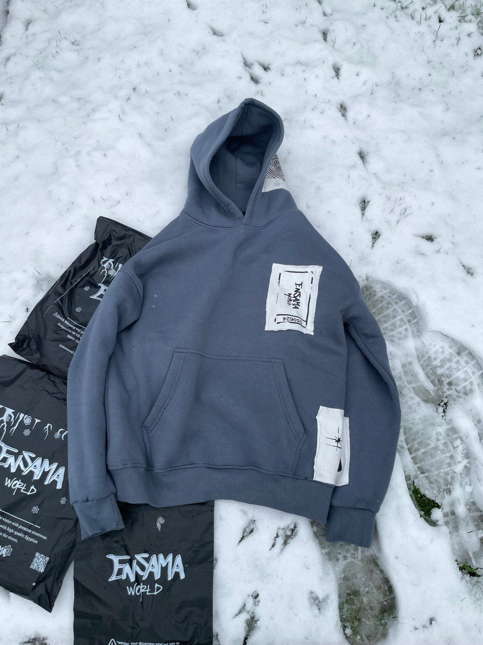 ENSAMA TICKET HOODIE [SLATE BLUE]