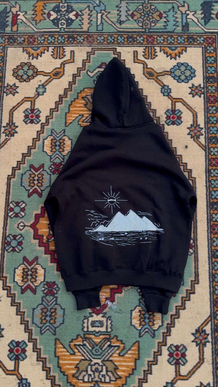 ENSAMA SUN & PYRAMIDS HOODIE [BLACK]