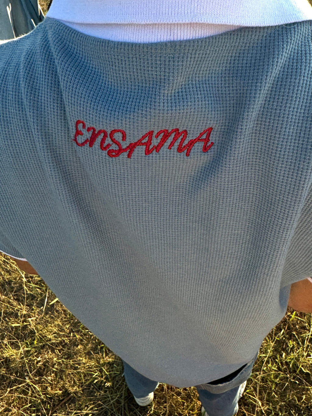 ENSAMA WAFFLE T-SHIRT [Baby Blue]