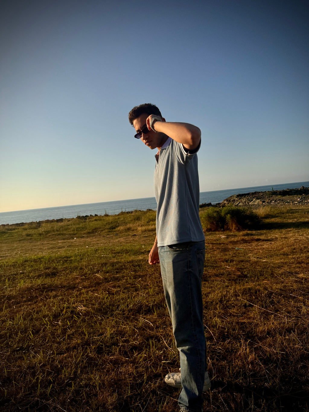 ENSAMA WAFFLE T-SHIRT [Baby Blue]