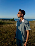 ENSAMA WAFFLE T-SHIRT [Baby Blue]